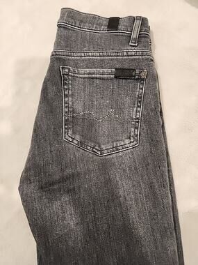 7 Seven For All Mankind Dojo Jeans Womens 27 Gray Wash Denim